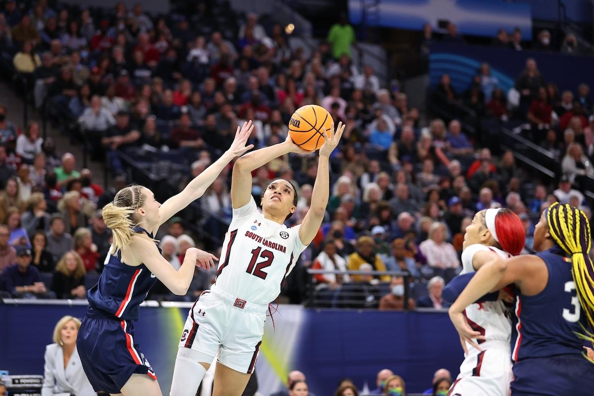 No. 1 South Carolina overpowering No. 2 UConn