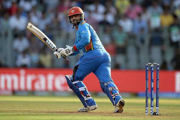 Noor Ali Zadran scored a fluent 46 during Afghanistan's innings. Noor Ali Zadran scored a fluent 46 during Afghanistan's innings.