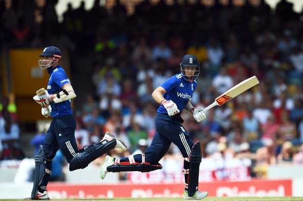 Alex Hales and Joe Root added 192 runs for the second wicket to take England to a daunting total in the third ODI. Alex Hales and Joe Root added 192 runs for the second wicket to take England to a daunting total in the third ODI.