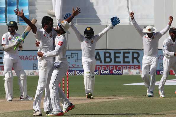Sri Lanka blanked Pakistan 2-0 in UAE. Sri Lanka blanked Pakistan 2-0 in UAE.