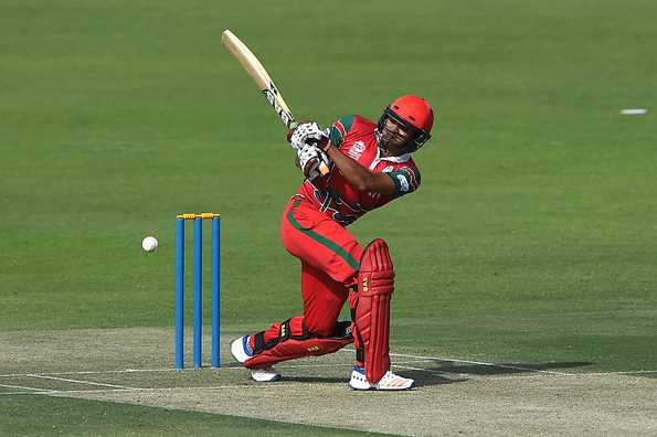 Oman lost their last five wickets for just one run.