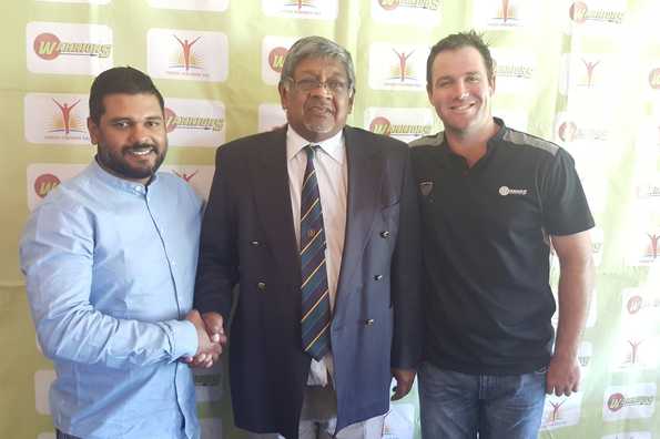 Gobind (left) with Warriors captain JJ Smuts (right) after being appointed Warriors head coach 