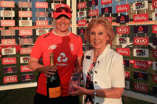 Shrubsole was declared Player of the Match for her 3/16. Shrubsole was declared Player of the Match for her 3/16.