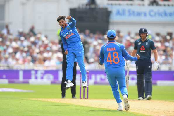 Kuldeep Yadav accounted for five of England's top six