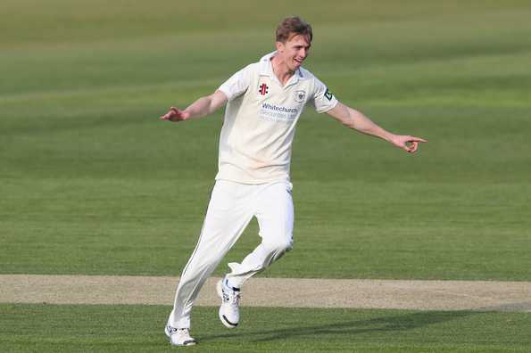 Miles, 23, bagged his 11th first-class four-fer. Miles, 23, bagged his 11th first-class four-fer.