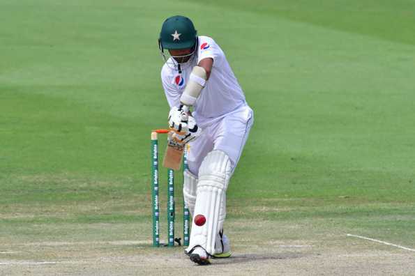 Babar stayed unbeaten on 90 as Pakistan ended the second session on 350 for 5 Babar stayed unbeaten on 90 as Pakistan ended the second session on 350 for 5