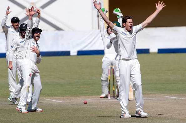 Zimbabwe were bowled out for 132 in their second innings on the final day. Zimbabwe were bowled out for 132 in their second innings on the final day.