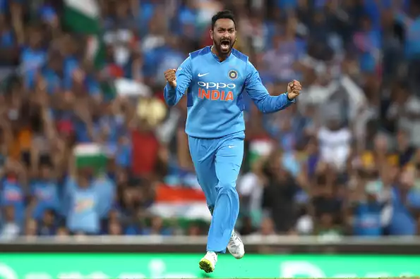 Krunal Pandya returned figures of 4 for 21 Krunal Pandya returned figures of 4 for 21