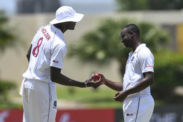 Kemar Roach was a happy man in the second session Kemar Roach was a happy man in the second session