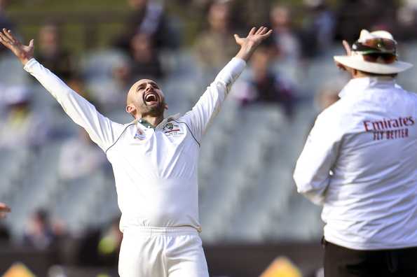 Nathan Lyon bagged all five wickets to fall on Day 4 in Aadelaide Nathan Lyon bagged all five wickets to fall on Day 4 in Aadelaide