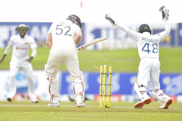 England were reduced to 14 for 3 early in chase of 74. England were reduced to 14 for 3 early in chase of 74.