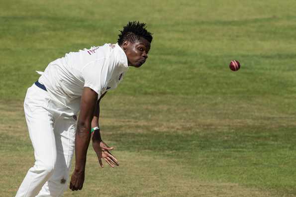 Blessing Muzarabani dealt Afghanistan an early blow with the wicket off the first ball of the Test Blessing Muzarabani dealt Afghanistan an early blow with the wicket off the first ball of the Test