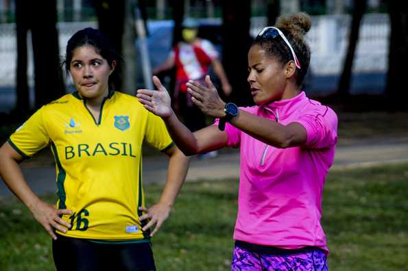 "She may not be in the same sport, but she has done exactly what these girls want to do — reach the top of their game," says Matt Featherstone, head coach of Brazil Women. Pic credit: Cricket Brazil "She may not be in the same sport, but she has done exactly what these girls want to do — reach the top of their game," says Matt Featherstone, head coach of Brazil Women. Pic credit: Cricket Brazil