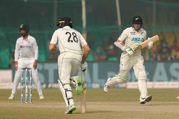 Both Latham and Somerville looked at ease against the Indian attack. Both Latham and Somerville looked at ease against the Indian attack.