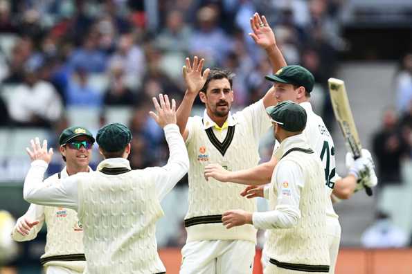 Australia reduced England to 22/4 late on Day 2. Australia reduced England to 22/4 late on Day 2.
