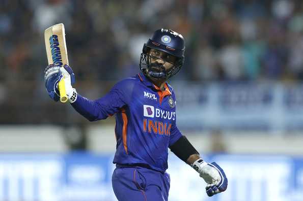 Dinesh Karthik smashed a 27-ball 55 to push India to a winning total in the must-win fourth T20I. Dinesh Karthik smashed a 27-ball 55 to push India to a winning total in the must-win fourth T20I.