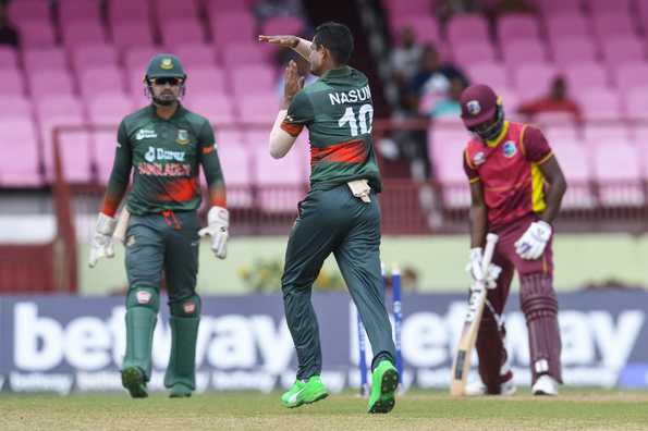 Nasum took 3 for 19 in the second ODI against West Indies. Nasum took 3 for 19 in the second ODI against West Indies.