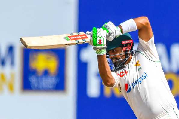 Babar was unbeaten on 95 at Tea. Babar was unbeaten on 95 at Tea.