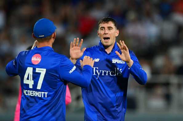 Dan Lawrence picked up four wickets for just 20 runs Dan Lawrence picked up four wickets for just 20 runs
