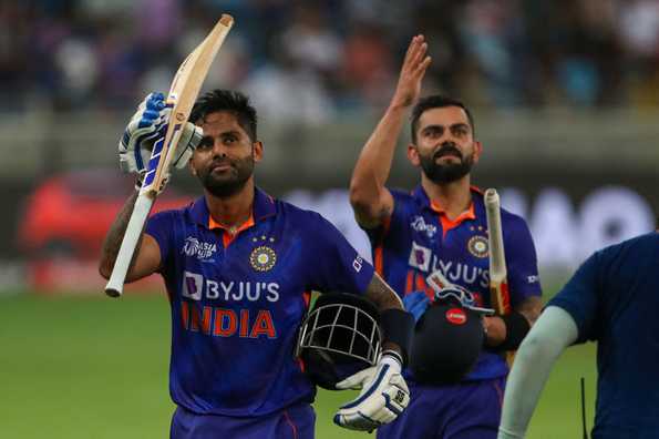 Suryakmar Yadav hit a blazing 68* off 26 while Virat Kohli struck an unbeaten 59 off 44 Suryakmar Yadav hit a blazing 68* off 26 while Virat Kohli struck an unbeaten 59 off 44