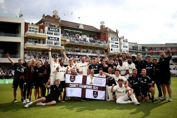 The 10-wicket win gives Surrey their first title since 2018 The 10-wicket win gives Surrey their first title since 2018