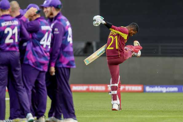 West Indies lost six wickets for just 21 runs in the middle West Indies lost six wickets for just 21 runs in the middle
