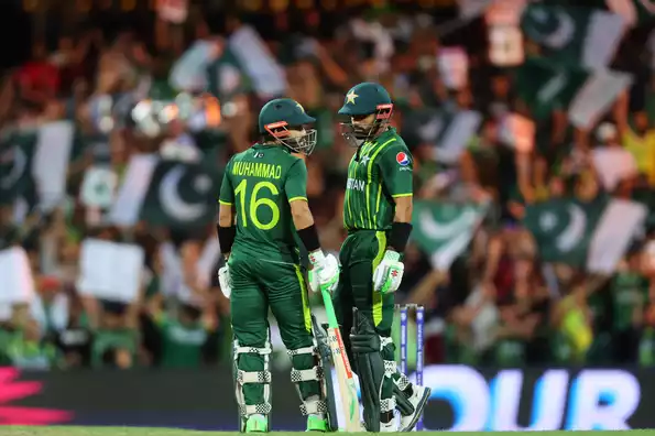 Babar and Rizwan became the first pair to register three century stands in T20 World Cup history. Babar and Rizwan became the first pair to register three century stands in T20 World Cup history.