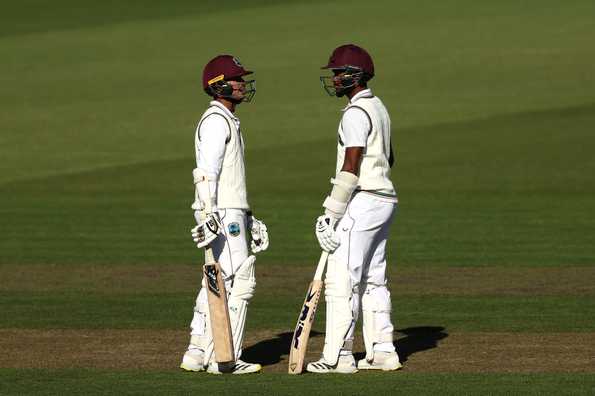 Kraigg Brathwaite and Tagnarine Chanderpaul stroked unbeaten half-centuries Kraigg Brathwaite and Tagnarine Chanderpaul stroked unbeaten half-centuries