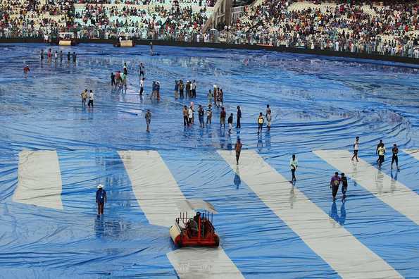 The 25th match of Indian Premier League between Kolkata Knight Riders and Rajasthan Royals was called off due to a wet outfield. The 25th match of Indian Premier League between Kolkata Knight Riders and Rajasthan Royals was called off due to a wet outfield.
