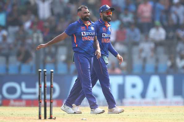 Shami's three-over spell included two wicket-maidens and three wickets