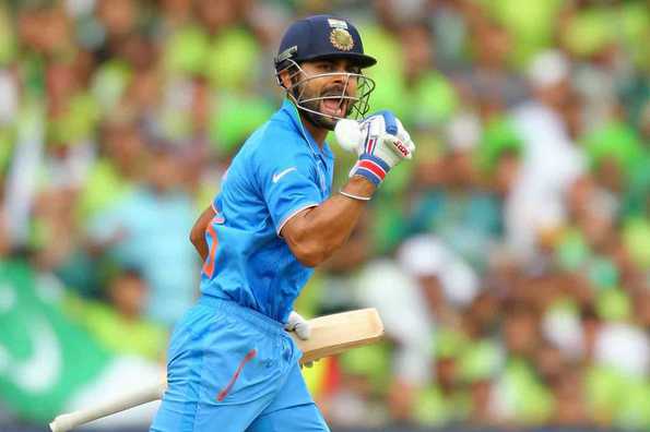 Virat Kohli completed a mature 107, his 22nd ODI century, and shared century stands with Dhawan (73) and Suresh Raina (74).