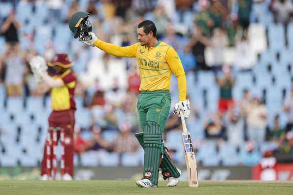 Quinton de Kock scored a 43-ball century. Quinton de Kock scored a 43-ball century.