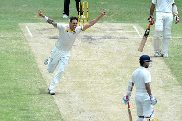 Mitchell Johnson dwarfed India with both bat and ball during the Brisbane Test.