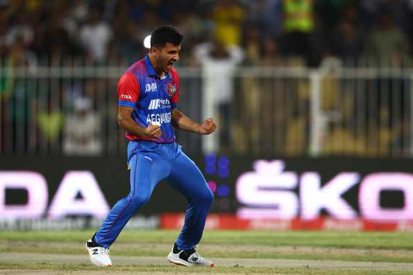 Fazalhaq Farooqi led the bowling effort with figures of 3 for 24 
