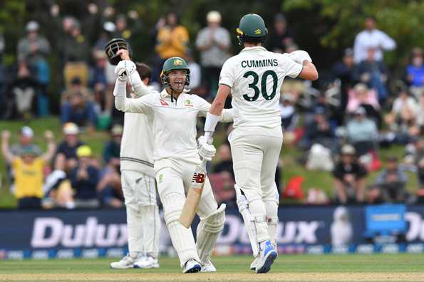 Pat Cummins chipped in alongside Alex Carey to give Australia a memorable win. Pat Cummins chipped in alongside Alex Carey to give Australia a memorable win.