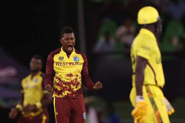 Hosein took 5 for 11 from his four overs. Hosein took 5 for 11 from his four overs.