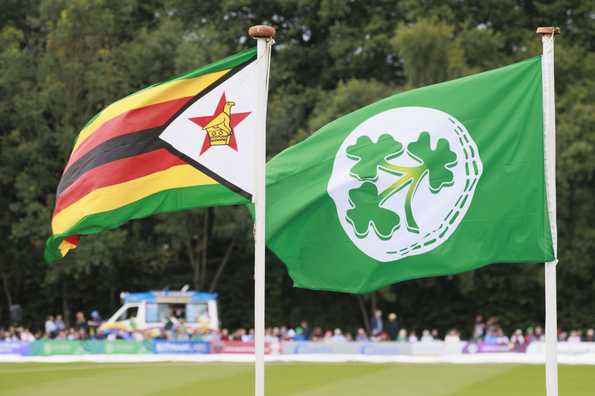 Rain forced early stumps in Belfast. Rain forced early stumps in Belfast.