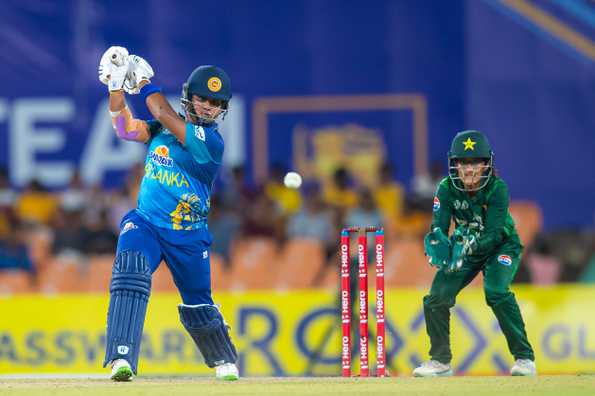 Chamari Athapaththu produced a calculative half-century under pressure Chamari Athapaththu produced a calculative half-century under pressure