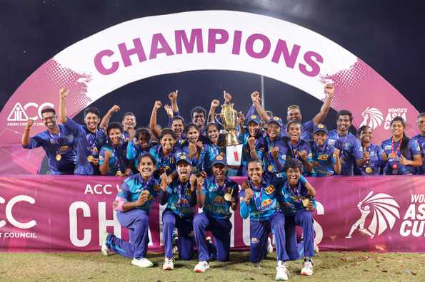 Harshitha Samarawickrama and skipper Chamari Athapaththu's fifties helped Sri Lanka to their maiden Asia Cup title Harshitha Samarawickrama and skipper Chamari Athapaththu's fifties helped Sri Lanka to their maiden Asia Cup title