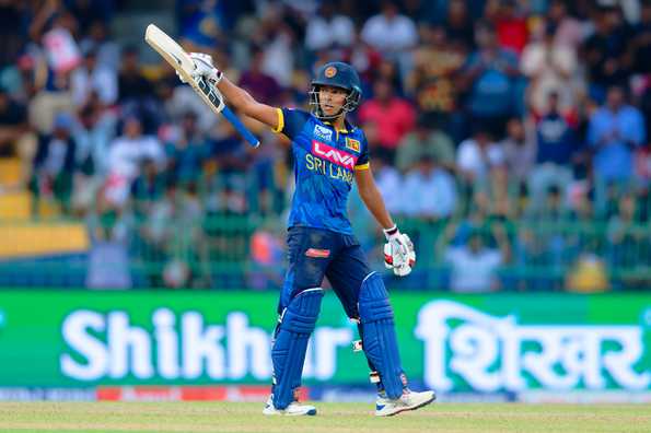 Dunith Wellalage's maiden ODI fifty helped Sri Lanka post a fighting total Dunith Wellalage's maiden ODI fifty helped Sri Lanka post a fighting total