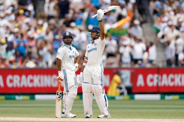 Jaiswal scored his second fifty of the match Jaiswal scored his second fifty of the match