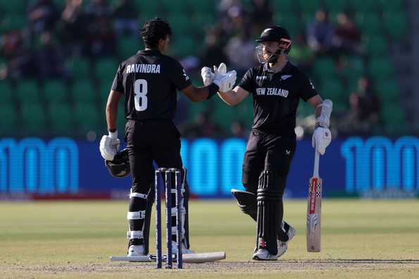 Rachin Ravindra and Kane Williamson scored centuries in NZ's big score of 362. Rachin Ravindra and Kane Williamson scored centuries in NZ's big score of 362.