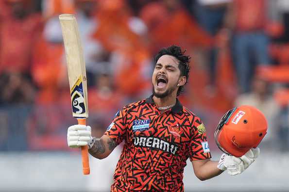 Ishan Kishan celebrates his century Ishan Kishan celebrates his century