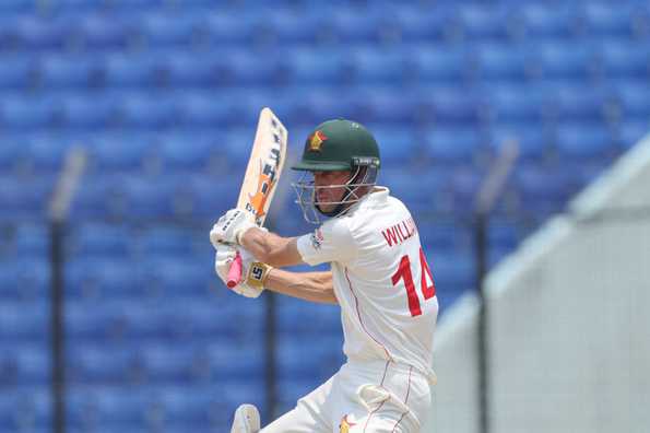 Sean Williams scored a crucial 67 in the first innings in Chattogram Sean Williams scored a crucial 67 in the first innings in Chattogram
