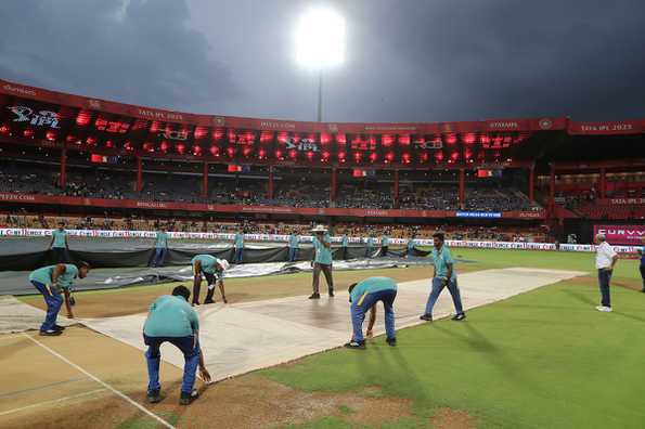 Not even a single ball was bowled at the Chinnaswamy Stadium due to persistent rain
