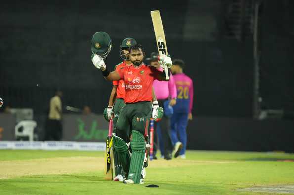 Parvez Emon stroked his maiden T20I century