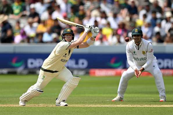 Steve Smith was dismissed for 66. Steve Smith was dismissed for 66.