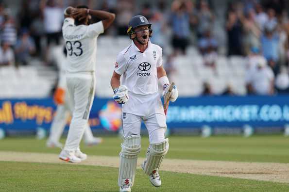 A fine hundred from Ollie Pope led England's strong reply A fine hundred from Ollie Pope led England's strong reply