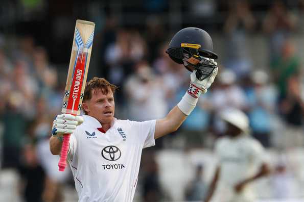Pope scored his second hundred against India Pope scored his second hundred against India