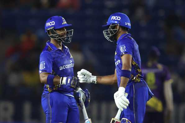 Pooran and Monank Patel added a match-winning stand for MI NY Pooran and Monank Patel added a match-winning stand for MI NY